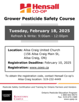 Grower Pesticide Safety Course (Ailsa Craig)